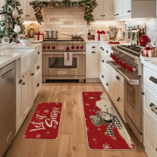 (LS-Winter-10) Christmas Carpet Mat for Home & Bathroom Decor