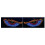1 Pair LED Car Dynamic Devil Eye Light Sticker USB Car Evil Eyes Warning Lamp Car Windshield  Eye Lights,B 1