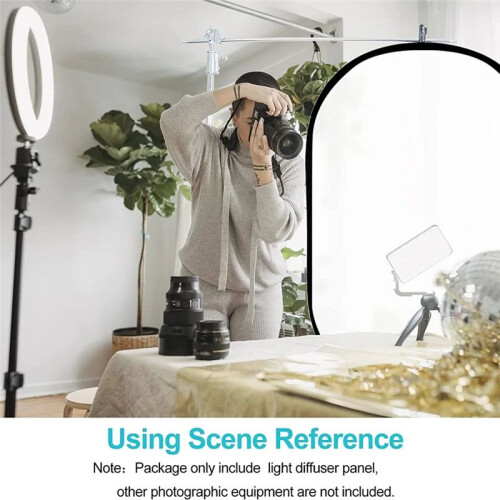 White Diffuser Foldable Light Diffuser Light Diffusion Panel Reflector Production Video Studio Photography Portrait Shot 1
