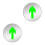 2Pcs Glow in Exit Signs Durable Stainless Steel 1