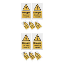 10Pcs Paper No Smoking Warning Stickers Yellow Durable Safety Decals
