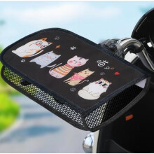 (【Network Strip】Black Group of Cats) Motorcycle Handlebar Gloves, Anti-Slip Breathable Cover