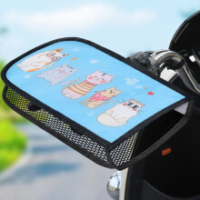 (【Network】Blue group cats) Motorcycle Handlebar Gloves, Anti-Slip Breathable Cover