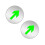 2Pcs Glow in Exit Signs Durable Stainless Steel 11