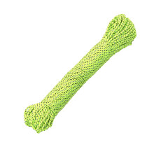 20 M Green Reflective Cord Tent Guy Ropes Heavy Duty Pegs