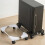 Plastic Adjustable Computer Tower Stand with Moving Castors for Gaming PC Black 5