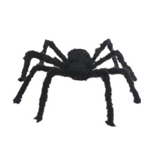 (Black, 125CM) Realistic Halloween Spider Decor - 50 chars