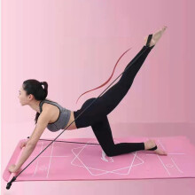 (Pink) Portable Pilates Bar Kit with Resistance Band