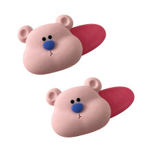 (Pink) Colorful Cartoon Hair Clips - 2PCS, Durable Design