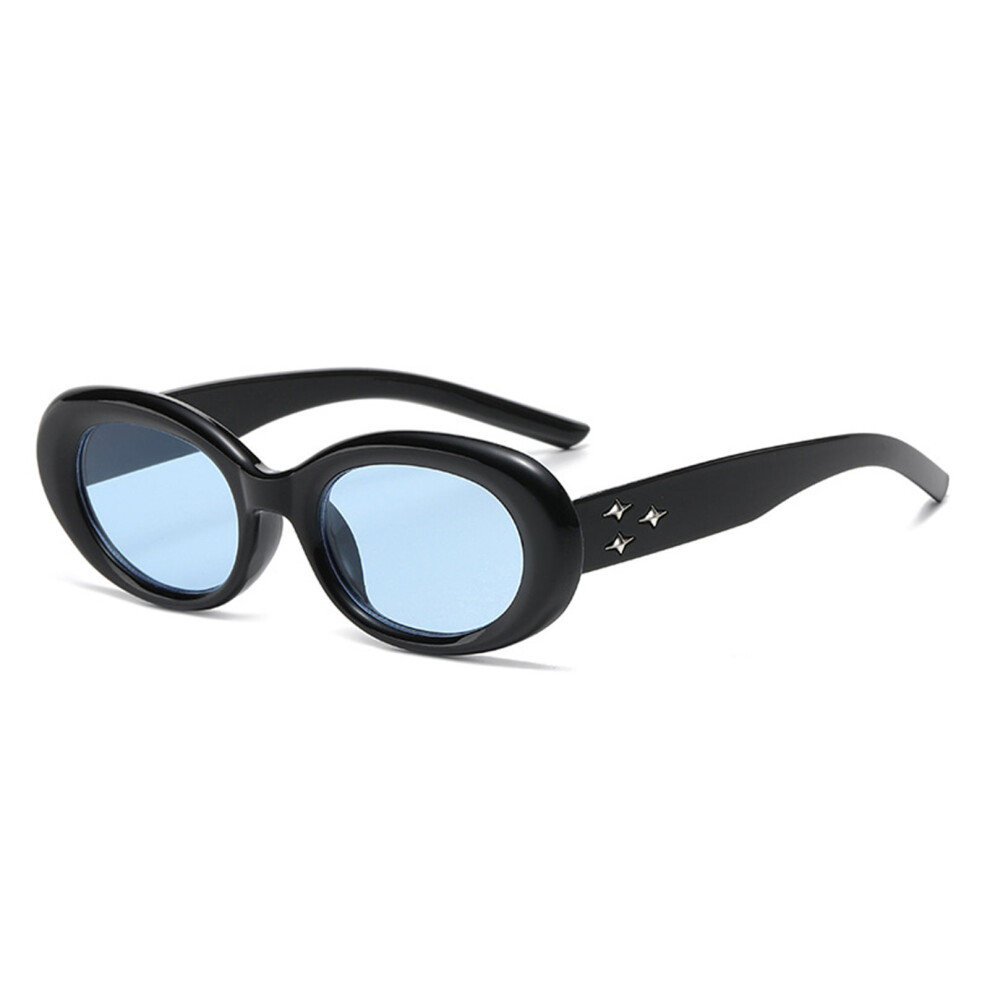 Dachuang Beauty Black/Blue/Light (Bright Frame Film) Uv Protection Clear Lens Sunglasses - Block Strong