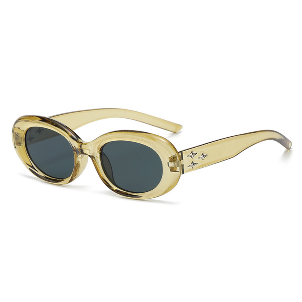 Dachuang Beauty Green/Black/Gray (Olive Frame Slices) Uv Protection Clear Lens Sunglasses - Block Strong Light