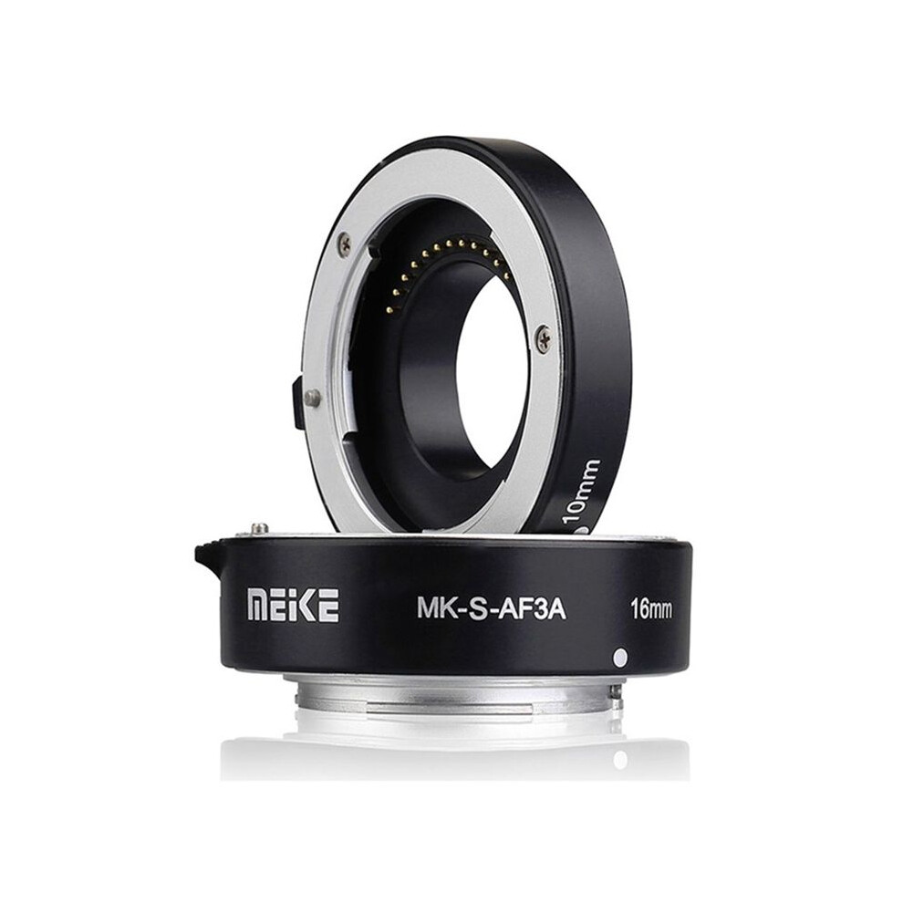 Meike Mk-S-Af3a Metal Auto Focus Macro Extension Tube 10Mm 16Mm For Mirrorless A6300 A6000 A7 A7sii Nex E-Mount Camera 4711832274748