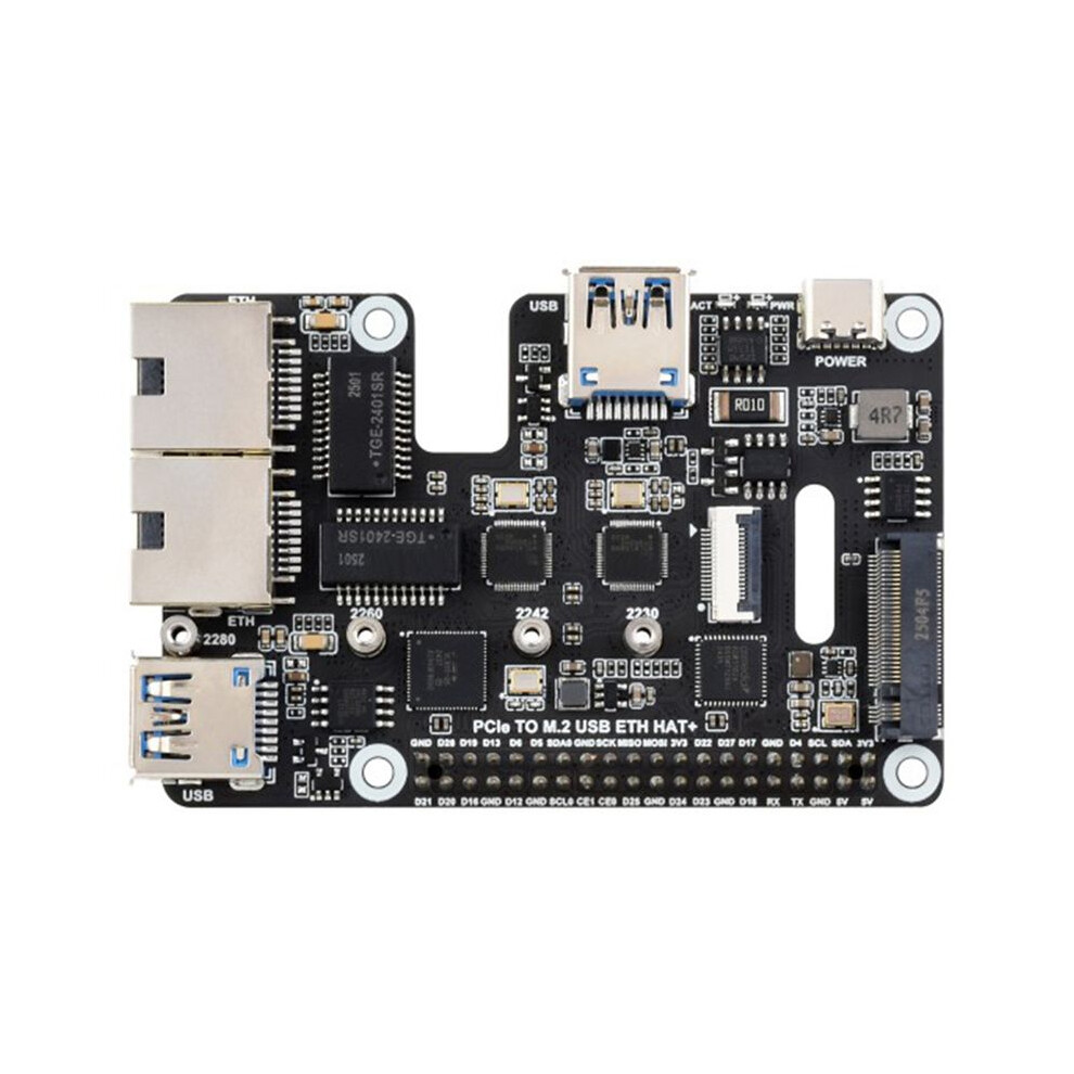 Pcie To Usb 3.2 Gen1 / 2.5G Eth / M.2 Nvme Adapter For Raspberry Pi 5 Supports Nvme Protocol M.2 Solid State Drive Tauoh