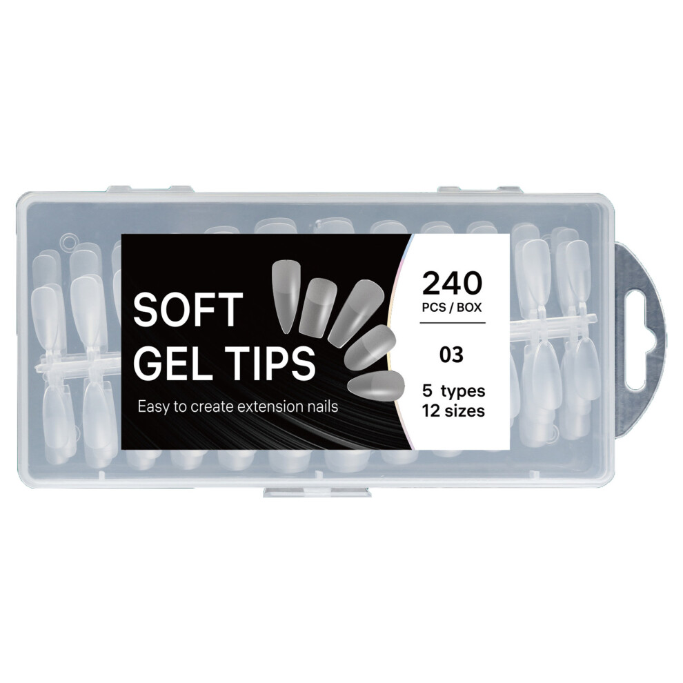 Roc-Electron (3) Transparent Nail Extension Tips For Salons & Diy