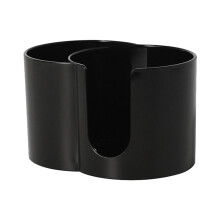 (Black) 2-in-1 Cotton Swab & Pad Holder Dispenser