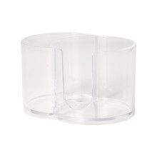(Transparent) 2-in-1 Cotton Swab & Pad Holder Dispenser