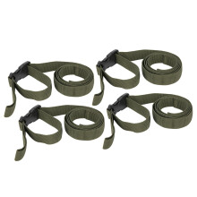 Military Green Outdoor Baggage Straps 4Pcs, 135cm, Safety Buckles