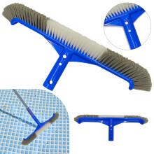 17 Inch Swimming Pool Scrub Brushes with Curved Ends Cleaning Brush Head for Cleaning Inground Pool Tiles Walls Floor Steps