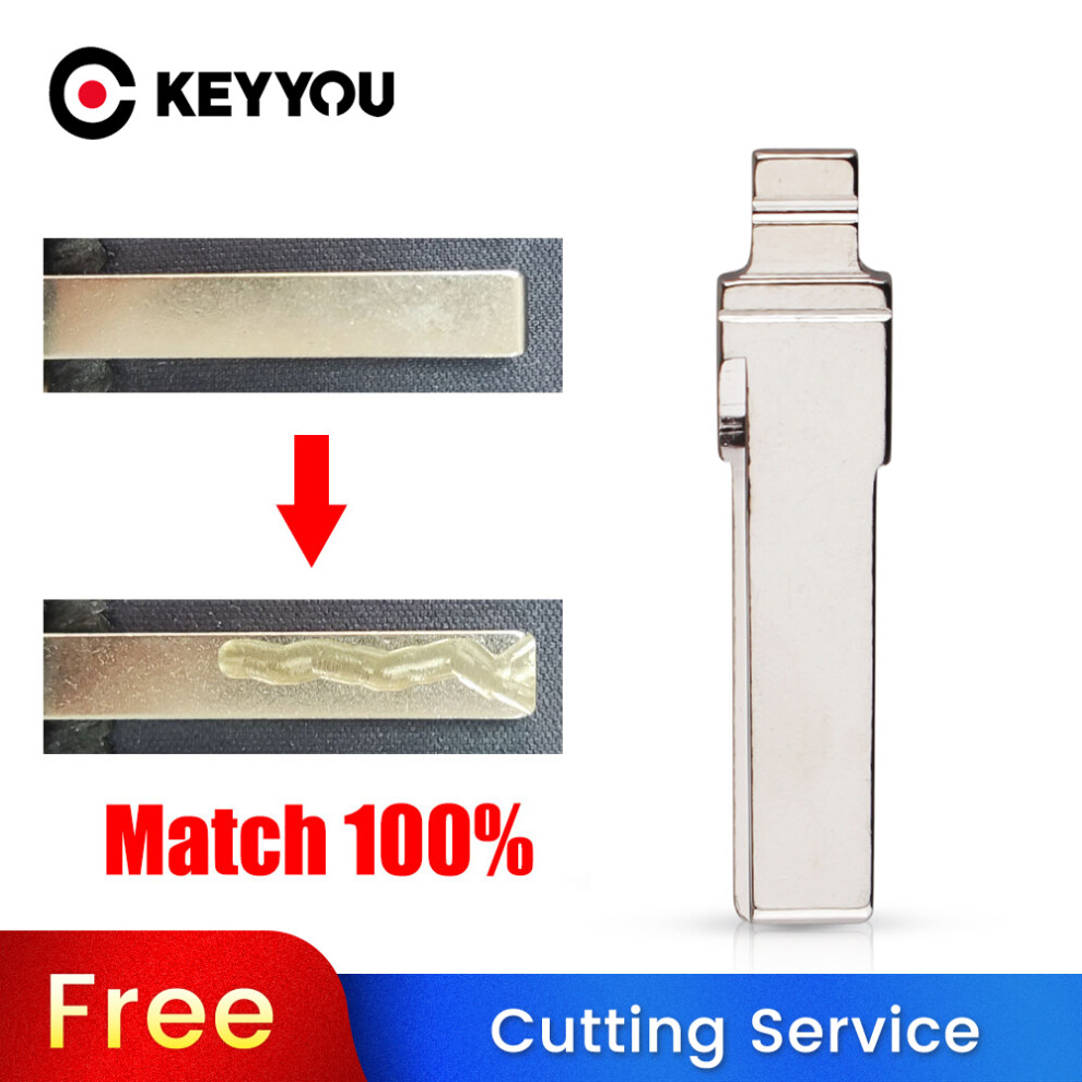 With Cutting Service No.89 Flip Folding Remote Key Blade Car Blank For Audi A6l Blade Remote Hu66 Key Blade 6935161707601