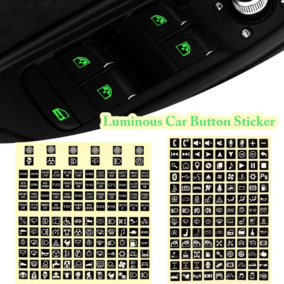 Wear-Resistant Switches Decoration Instrument Panel Circuit Decal Switch Label Car Button Sticker Luminous Stickers 6935161706918