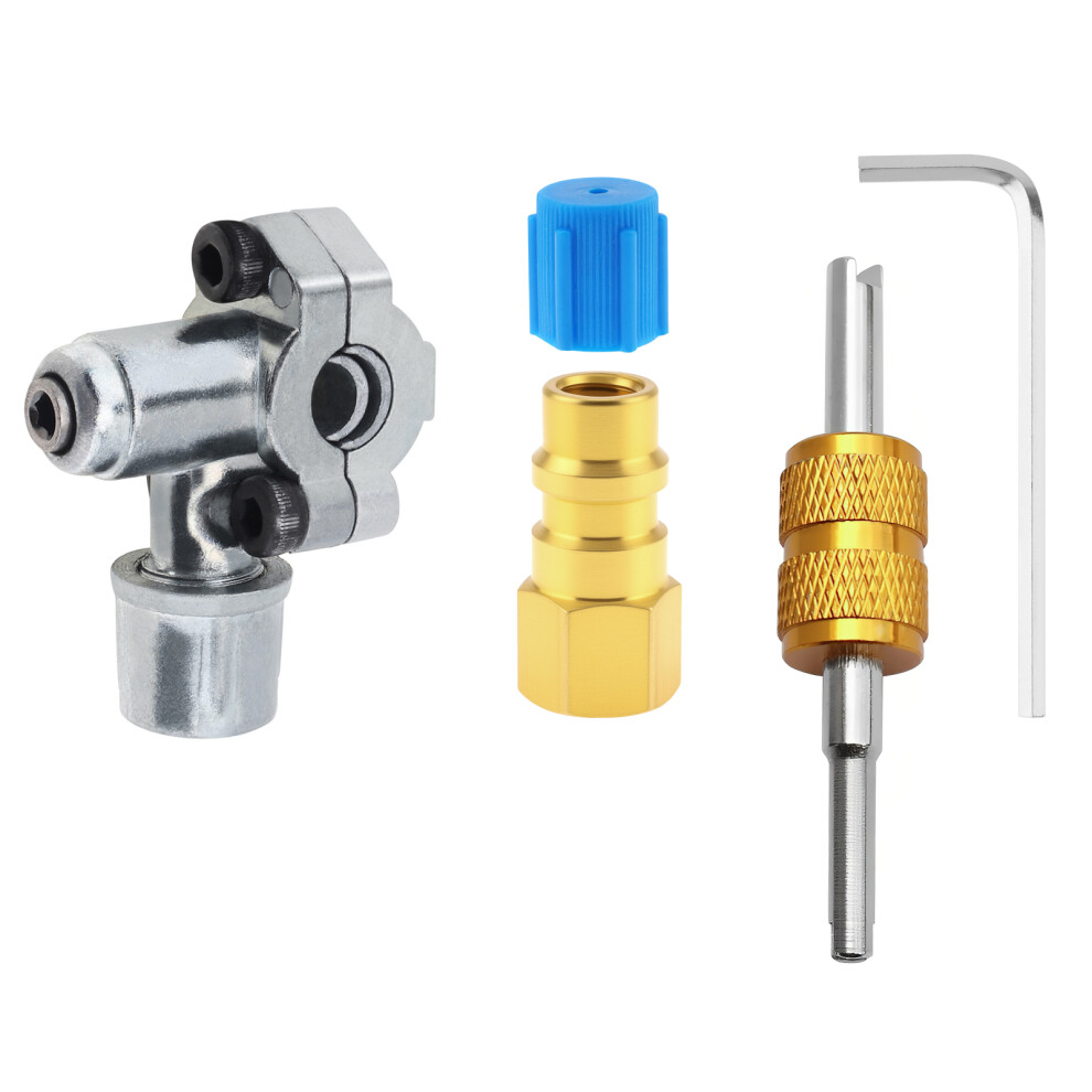 3 Pcs Automotive Air Conditioning A C Refrigerant Bullet Piercing Valve Hvac Refrigerant System R134a Refrigerant Recharge Kit 6935161642704