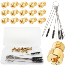16pcs #120-158 Brass Carburetor Main Jet Kit Fit for Nibbi Keihin Nibbi Keihin CVK PE PZ CV VB VD VE GY6 99101-393 Main Nozzle