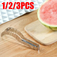 1-3pc Stainless Watermelon Slicer Cutter Non-Slip Handle Melon Fruit Slicer Digger Tool Kitchen Gadgets for Pineapple Cantaloupe