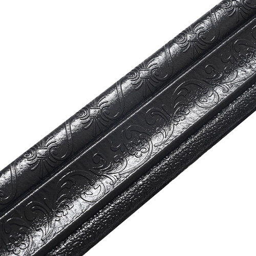 (Black, B) 3D Skirting Line, Mildew-Proof & Easy Clean