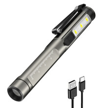 Portable Torch Lamp Rechargeable First Aid Work Inspection Flashlight Multifunctional IPX5 Waterproof for Doctor Nurse Diagnosis