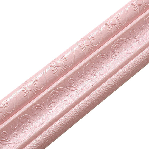 (Pink, B) 3D Skirting Line, Mildew-Proof & Easy Clean