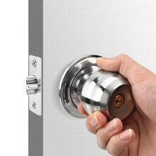 Keyed Entry Door Knob Stainless Steel Door Handle Lock Interior and Exterior Door Lock for Indoor Doors Bedroom Bathroom