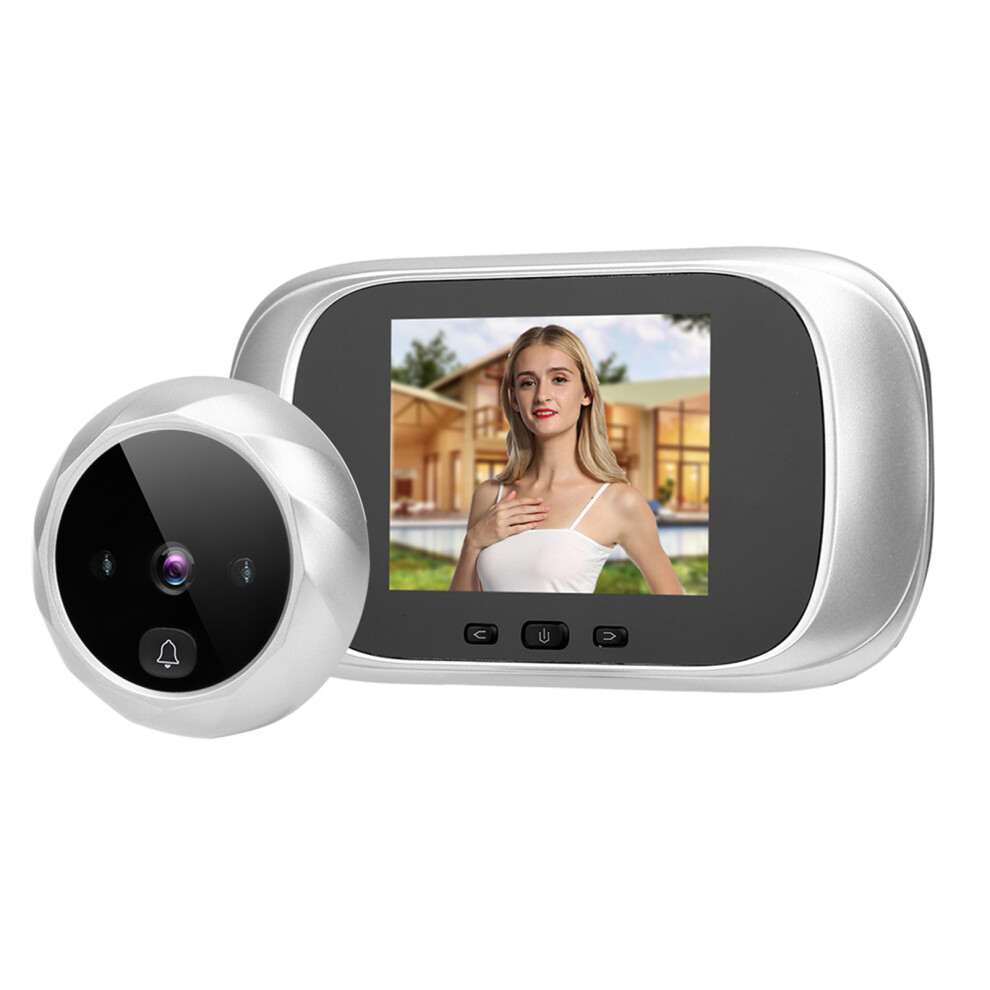 2.8In Tft Lcd Ir Night Vision Visual Door Viewer With Camera And Cyclic Storage - Silver 4961388020027