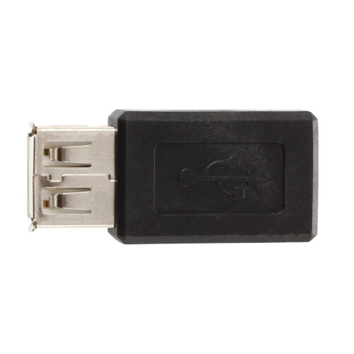 2X Schwarz USB 2.0 Typ A Buchse Auf Micro-USB B Buchse Adapter-Stecker-Konverter 2