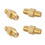 4X SMA Buchse zu Buchse Adapter RF Koax Stecker Gerade, Gold 1