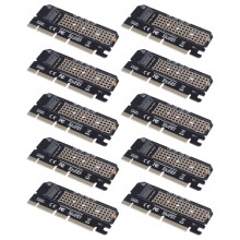 10X M.2 NVMe SSD NGFF to PCIE 3.0 X16 Adapter M Key Interface Card Suppor PCI Express 3.0 X4 2230-2280