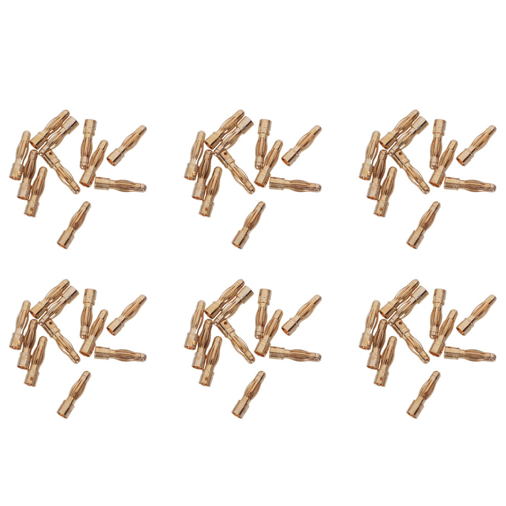 60Pcs Tone 4Mm Male Banana Plug Bullet Connector Replacements Gold 6033393024609