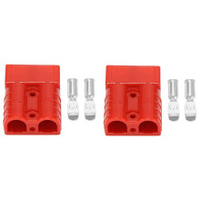 2X for Anderson Style Plug Connectors 50A 600V 6-12AWG AC/ Power Tool for 6AWG Plated Solid Terminals Plugs Red