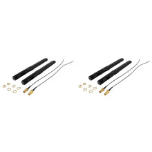 Dual Band WiFi 2.4GHz 5GHz 5.8GHz 8DBi RP-SMA Male Antenna & 20cm 8 Inch U.FL to RP-SMA Female Pigtail Cable 10-Pack