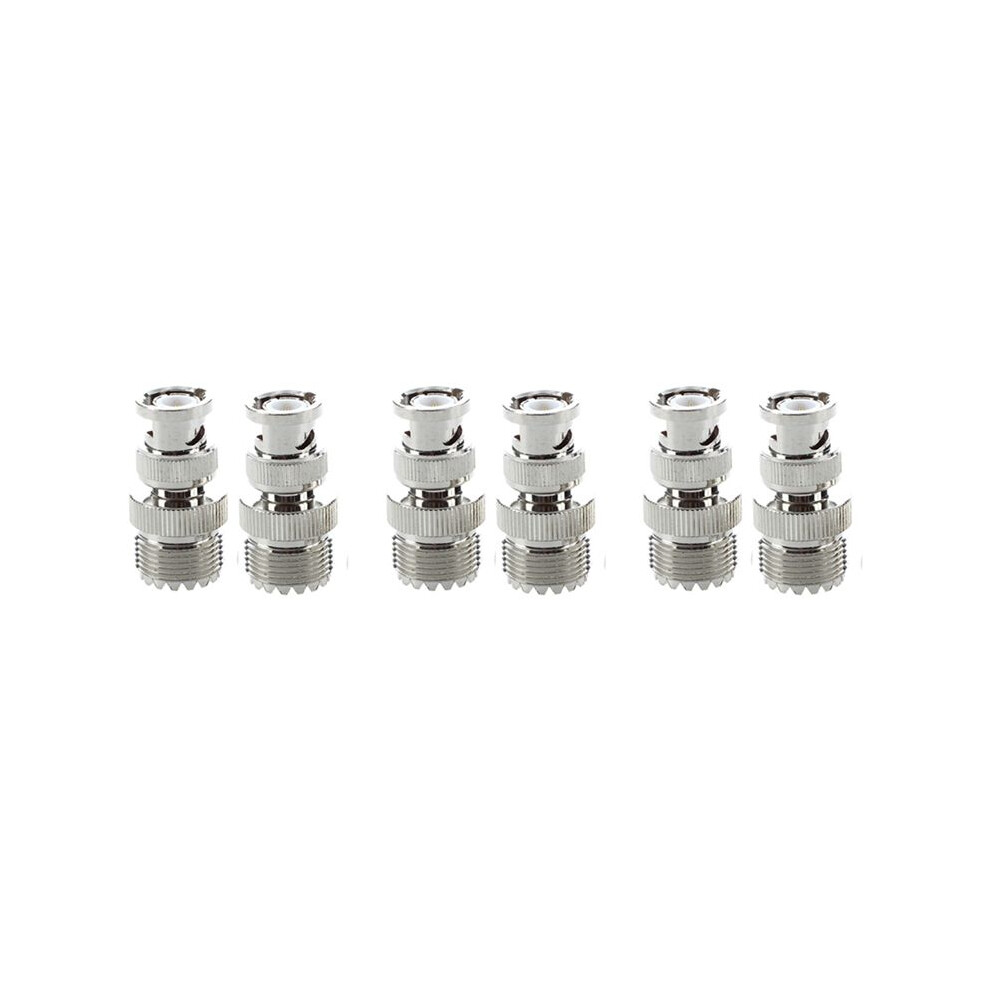 6 Pcs Bnc Male Plug To Uhf So239 Female Rf Coaxial Rf Connector 6132050855874