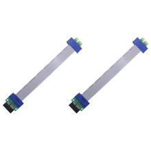 2X PCI Express Riser Card Extension Cable PCIE 1X To 1X Slot Riser Card Converter Extender Cable Adapter