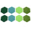 10Pcs/Set Hexagon  Board Hexagonal  Wall Sticker Multifunction 3D Decorative Home Message Board Green Series 1