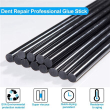 30Pcs Hot Glue Sticks, 270 X11mm Black Hot Melt Glue Sticks for Car Body Dent Repair Remover Crafts DIY Projects