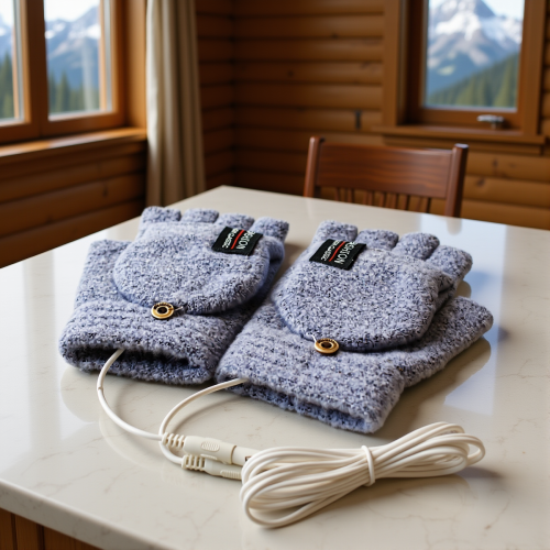 (Heating Blue) USB Heated Gloves, Touchscreen, Winter Riding