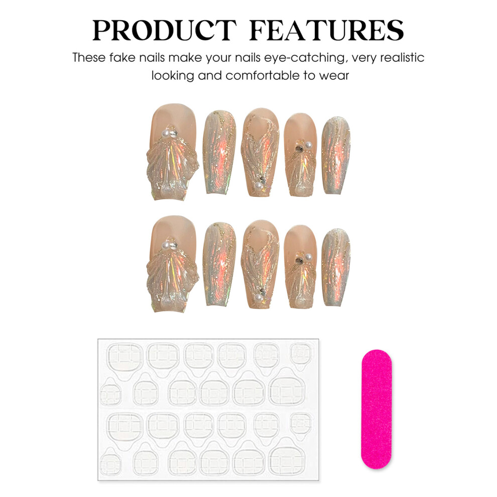Dachuang Beauty (Xs) Mermaid Press-On Nails For Women, Comfortable & Stylish