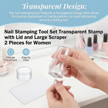 Nail Stamping Kit w/ Lid & Scraper (2pc)
