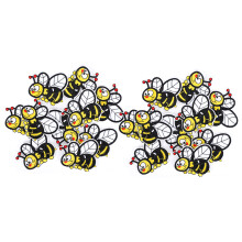 20Pcs Bee Embroidery Cloth Stickers,Iron-On Patches for Clothes & Backpack