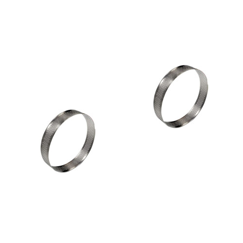 2Pcs Stainless Steel Mousse Circle Rings Non-Stick Baking Tool Silver