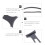 Mask Ear Rope Buckle Grey Silicone Easy Carry 3pcs 3