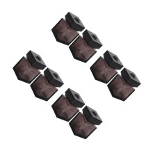 8Pcs Elegant Black Glass Diffuser Bottles with Wooden Lids for Oil