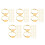 250Pcs Adjustable Golden Ring Components Iron Blanks for DIY 6